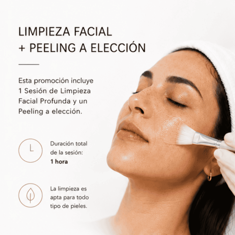 Limpieza Facial + Peeling a Elección